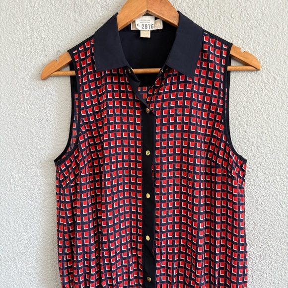 Michael Kors Red and Navy Romper Size Medium - Picture 3 of 6